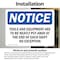 Signmission Tools And Equipment Are To Be Neatly Put, 5 in W x Rectangle, Vinyl Decal OS-2PACK-NS-D-35-L-18694 - alternate 2
